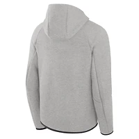 Sweat à capuche zippé Nike Tech Fleece Georgia Bulldogs gris chiné pour homme