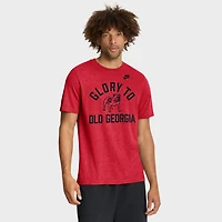 T-shirt Nike Heather Red Georgia Bulldogs Legacy Mantra Tri-Blend pour homme
