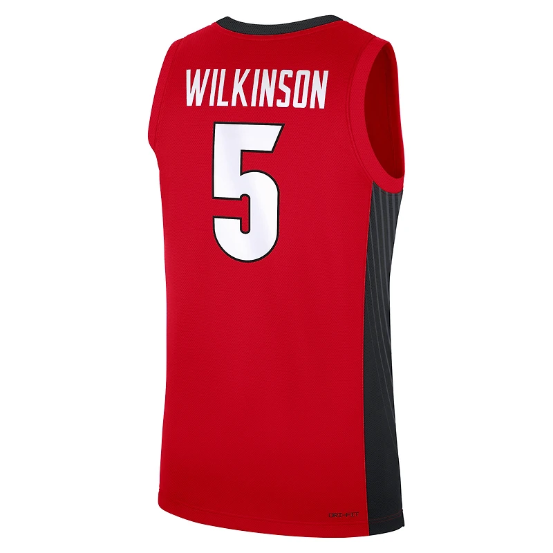 Maillot réplique de basketball Nike Jeremiah Wilkinson rouge Georgia Bulldogs pour homme