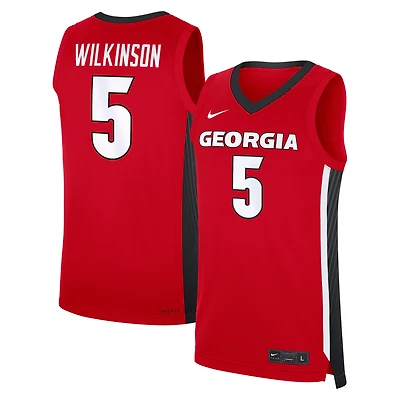 Men's Nike Jeremiah Wilkinson Red Georgia Bulldogs NIL Basketball Replica Jersey