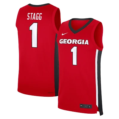 Maillot réplique de basketball Nike Kareem Stagg rouge Georgia Bulldogs pour homme