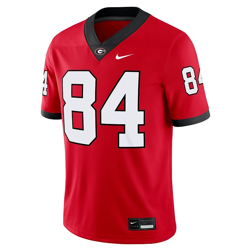 Men's Nike Ladd McConkey Red Georgia Bulldogs Player Game Jersey