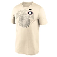 T-shirt Nike Natural Georgia Bulldogs Campus Shadow Legend Performance pour homme