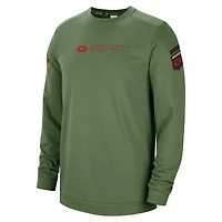 Sweat à capuche militaire Bulldogs de Géorgie olive Nike pour homme