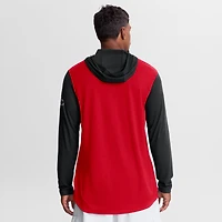 T-shirt à capuche manches longues Nike rouge/noir Georgia Bulldogs Campus Legacy Tri-Blend pour homme