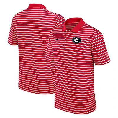 Men's Nike Red/White Georgia Bulldogs Primetime Victory Striped Dri-FIT Polo