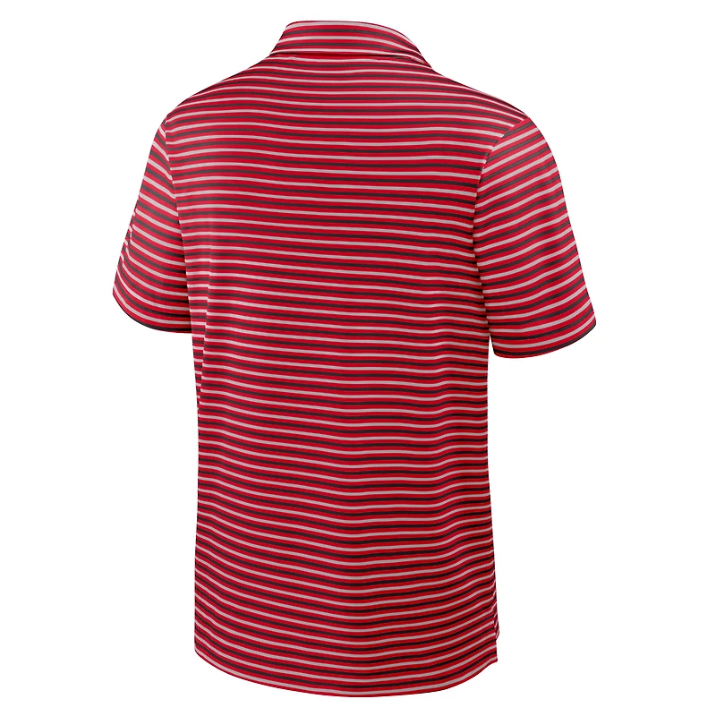 Men's Nike Red Georgia Bulldogs 2025 Coaches Premium Tour Stripe Dri-FIT Polo