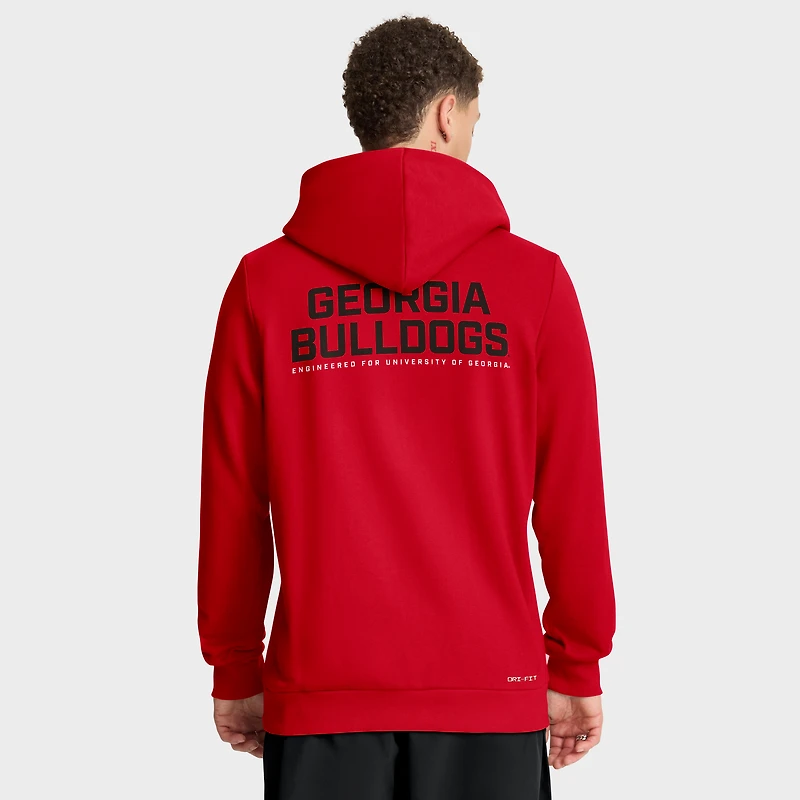 Men's Nike Red Georgia Bulldogs 2025 Sideline Standard Issue Dri-FIT Full-Zip Hoodie