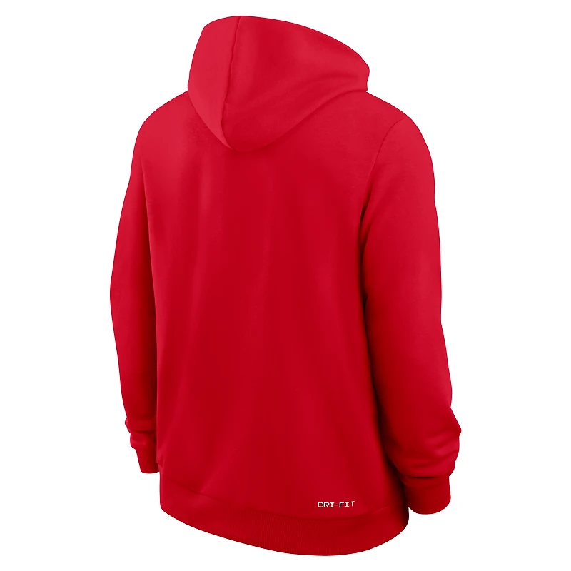 Sweat à capuche Nike rouge Georgia Bulldogs 2025 Sideline Standard Issue Dri-FIT pour homme