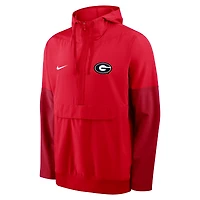 Veste à capuche demi-zip Nike Georgia Bulldogs rouge pour homme