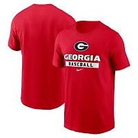Men's Nike Red Georgia Bulldogs Baseball T-Shirt