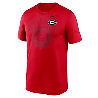 T-shirt Nike Campus Shadow Legend Performance rouge des Georgia Bulldogs pour homme