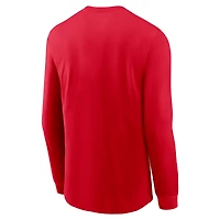 Men's Nike Red Georgia Bulldogs Legacy Arched Logo Long Sleeve T-Shirt