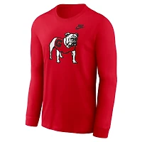 Men's Nike Georgia Bulldogs Legacy Primary Logo Long Sleeve T-Shirt
