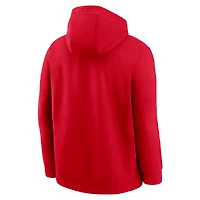 Sweat à capuche en molleton Nike rouge Georgia Bulldogs Nickname Club pour homme