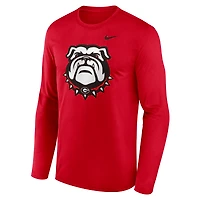 Men's Nike Georgia Bulldogs Primetime Alternate Logo Legend Performance Long Sleeve T-Shirt