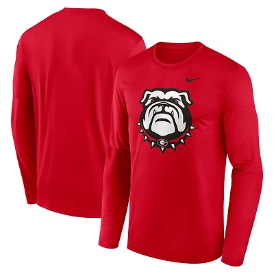 Men's Nike Georgia Bulldogs Primetime Alternate Logo Legend Performance Long Sleeve T-Shirt