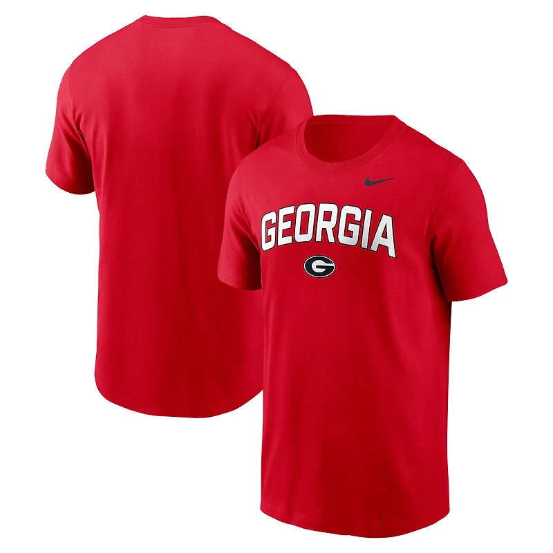 T-shirt Nike rouge Georgia Bulldogs Primetime Arch Stack pour homme