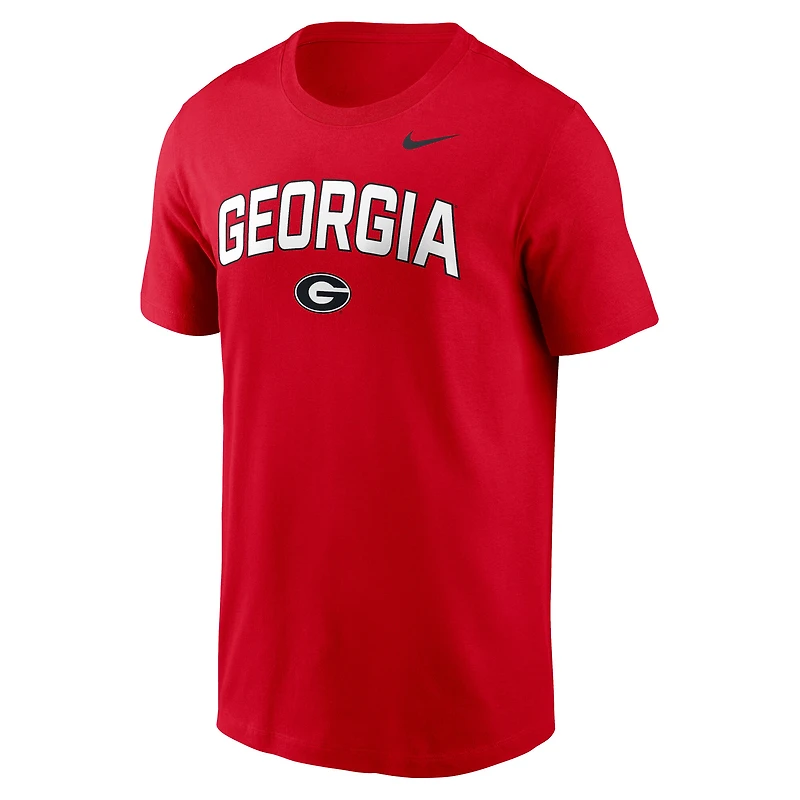 T-shirt Nike rouge Georgia Bulldogs Primetime Arch Stack pour homme