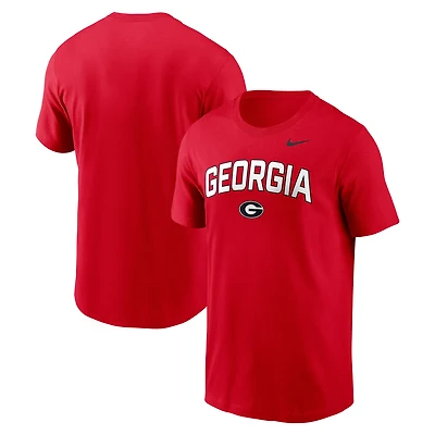 T-shirt Nike rouge Georgia Bulldogs Primetime Arch Stack pour homme
