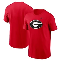 T-shirt Nike rouge Georgia Bulldogs Primetime Evergreen avec logo pour homme