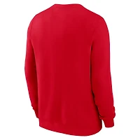 Men's Nike Red Georgia Bulldogs Primetime Fleece Pullover Sweatshirt