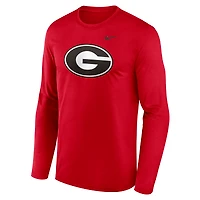 T-shirt à manches longues Nike rouge Georgia Bulldogs Primetime Primary Legend pour homme