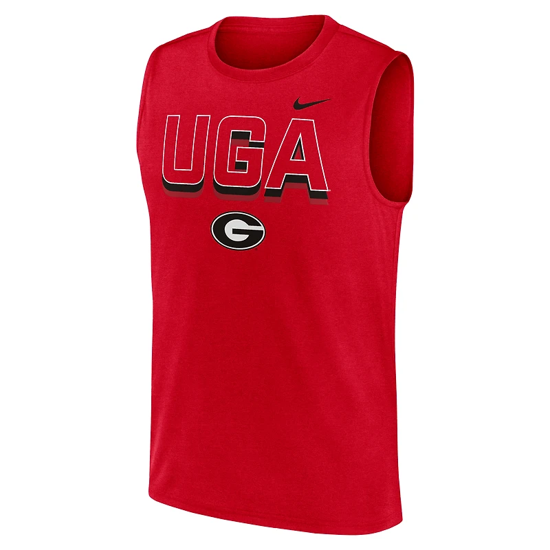 Men's Nike Georgia Bulldogs Primetime Tricode Legend Dri-FIT Tank Top