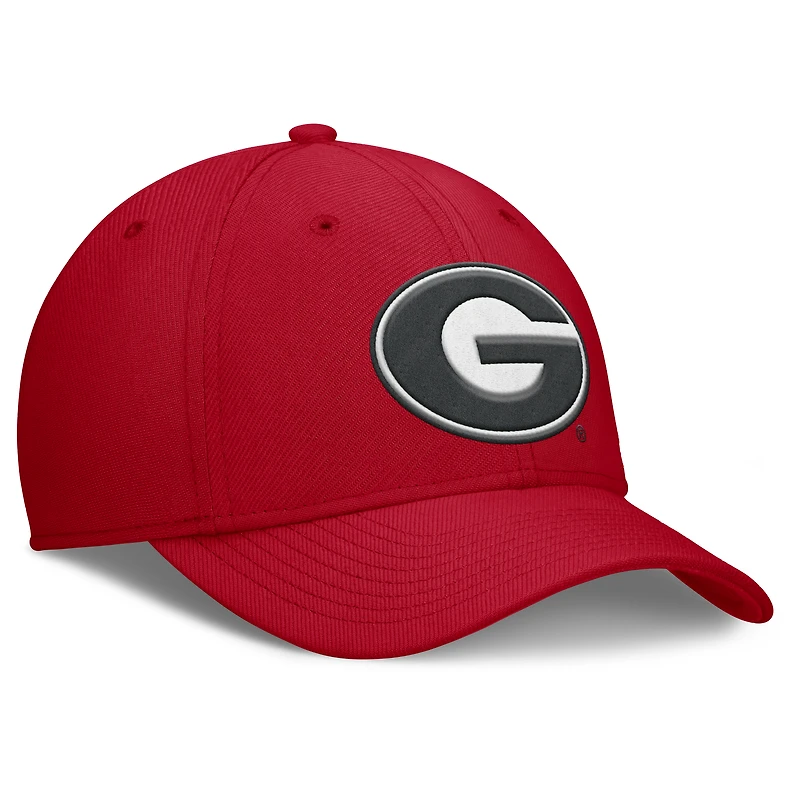 Men's Nike Red Georgia Bulldogs Rise Swoosh Dri-FIT Flex Hat