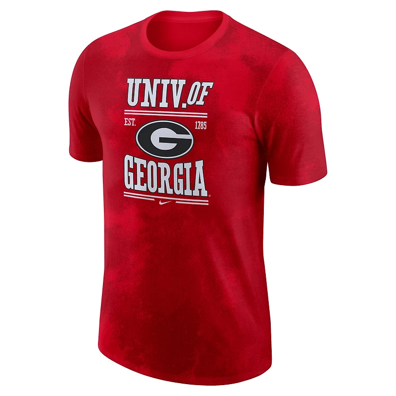 T-shirt Nike Georgia Bulldogs Team Stack pour homme, rouge