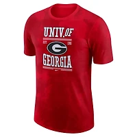T-shirt Nike Georgia Bulldogs Team Stack pour homme, rouge