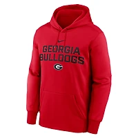 Sweat à capuche Nike rouge Georgia Bulldogs Team Stacked Performance pour homme