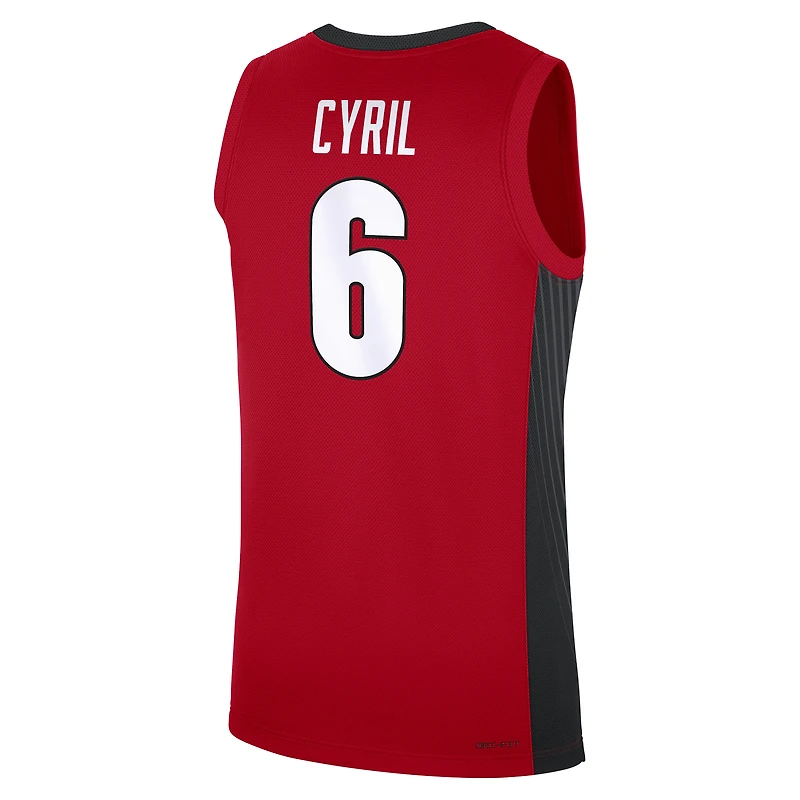 Men's Nike Somto Cyril Red Georgia Bulldogs NIL Basketball Replica Player Jersey