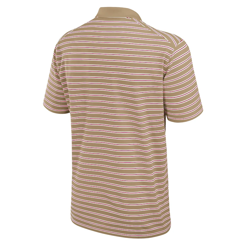 Polo Nike Tan Georgia Bulldogs Athletic Prep à rayures Dri-FIT pour homme