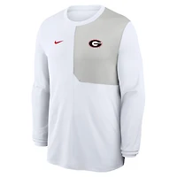 Men's Nike Georgia Bulldogs 2025 Sideline Coach UV Dri-FIT Long Sleeve Shirt