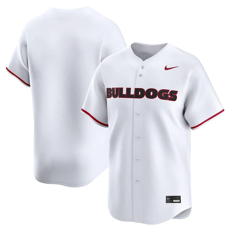 Maillot de baseball Nike blanc Georgia Bulldogs pour homme, édition limitée