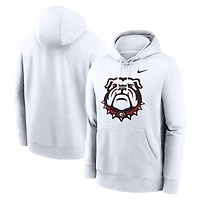 Sweat à capuche en polaire Nike Georgia Bulldogs Primetime Alternate Logo Club pour homme, blanc