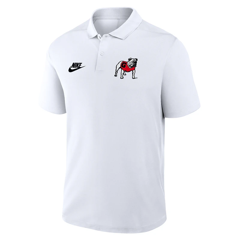 Polo Nike blanc Georgia Bulldogs Primetime Victory Legacy Vault Performance pour homme