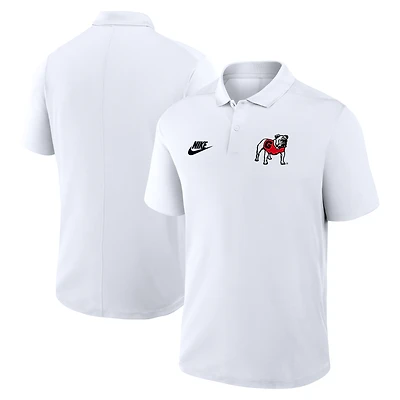 Polo Nike blanc Georgia Bulldogs Primetime Victory Legacy Vault Performance pour homme