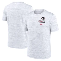 T-shirt Nike blanc Georgia Bulldogs Velocity Stacked Performance pour homme
