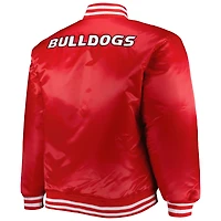 Men's Red/Black Georgia Bulldogs Big & Tall Reversible Satin Full-Zip Jacket