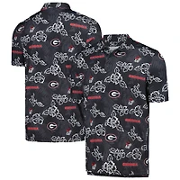Polo de performance noir Georgia Bulldogs pour homme Reyn Spooner