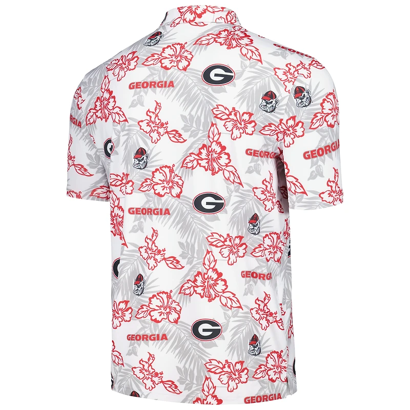 Polo de performance Reyn Spooner blanc Georgia Bulldogs pour hommes
