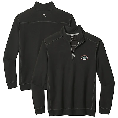 Men's Tommy Bahama Black Georgia Bulldogs Montego Bay Half-Zip Jacket