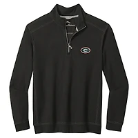 Men's Tommy Bahama Black Georgia Bulldogs Montego Bay Quarter-Zip Top