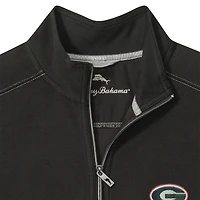 Men's Tommy Bahama Black Georgia Bulldogs Montego Bay Quarter-Zip Top