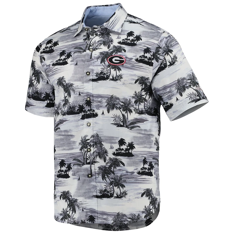 Chemise boutonnée Tommy Bahama Georgia Bulldogs Tropical Horizons pour homme, noire