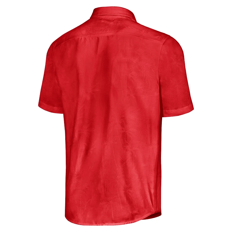Chemise boutonnée Tommy Bahama Red Georgia Bulldogs Sport Coconut Point Palm Vista IslandZone pour homme