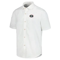 Chemise boutonnée Tommy Bahama pour hommes Georgia Bulldogs Coconut Point Palm Vista IslandZone Camp
