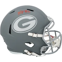 Casque réplique autographié Riddell Slate Speed ​​2024 par Mykel Williams des Georgia Bulldogs